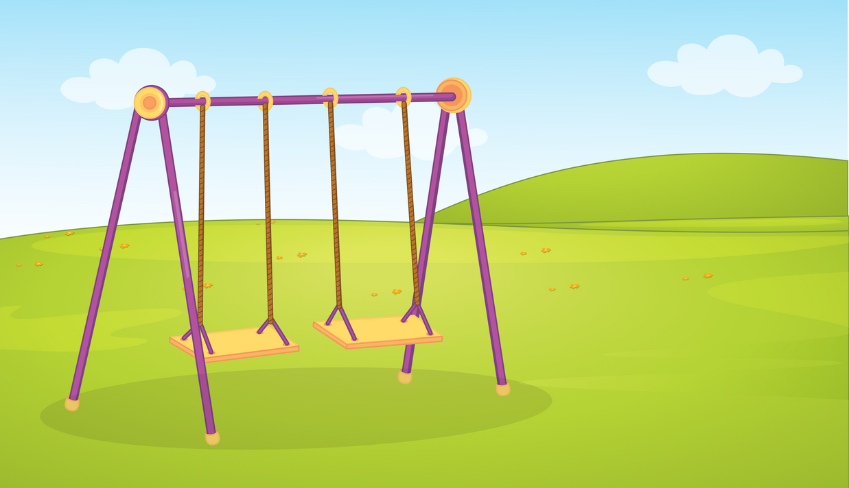 Empty swing set playground background