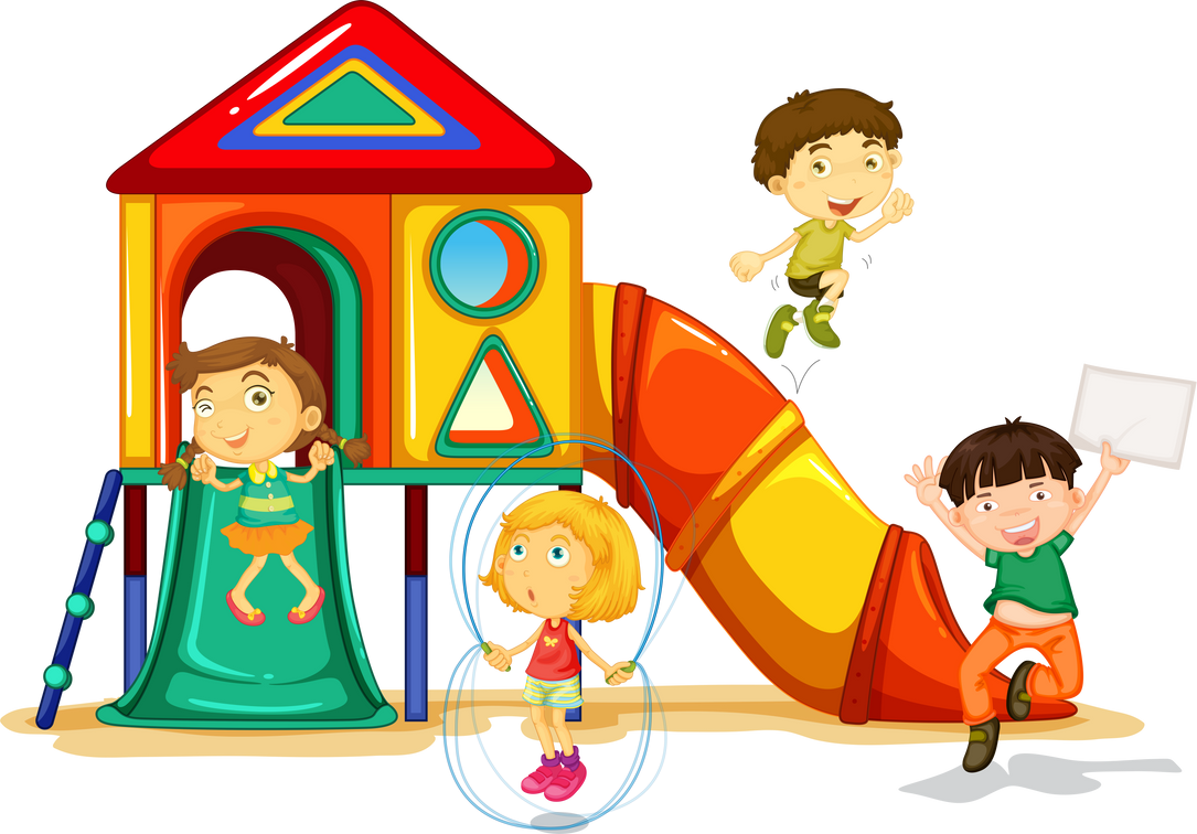 Happy Children at the Playground