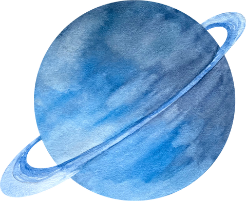 Watercolor Planet Uranus