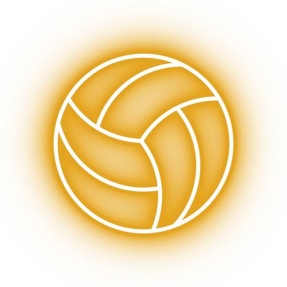 Neon yellow volleyball icon